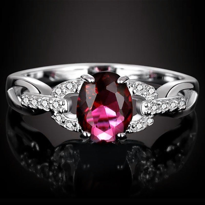 New Inlaid Sapphire Ring Accessories Zircon