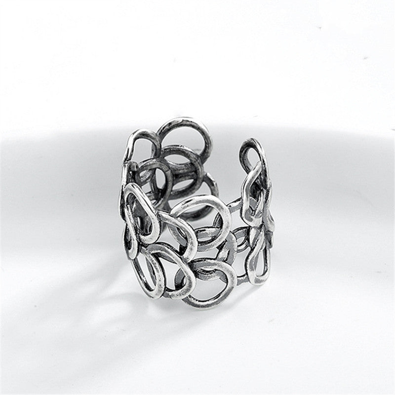 Retro multilayer circle ring women