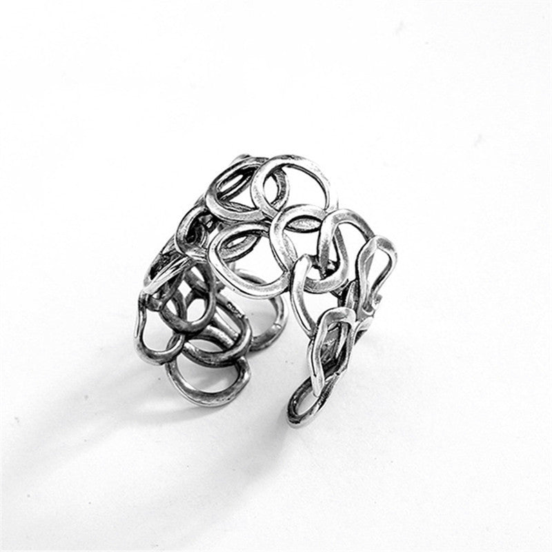 Retro multilayer circle ring women