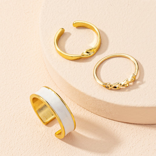 3 Piece Set Of Ring With Personality And Fashion
