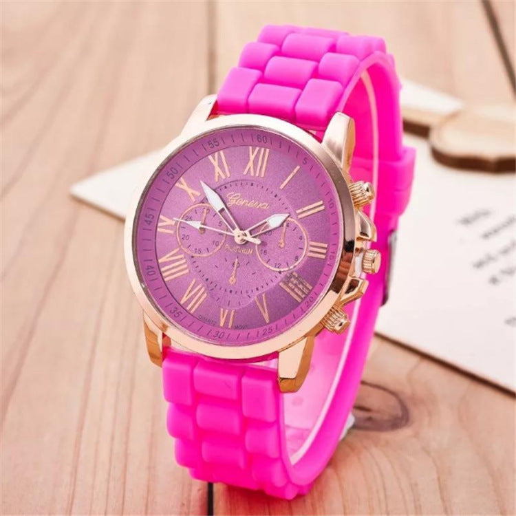 Geneva Foreign Trade New Style Silicone Roman Literal Fake Three-eye